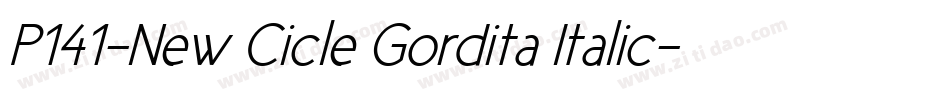 P141-New Cicle Gordita Italic字体转换